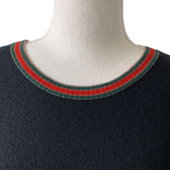Gucci Web-Trimmed Crew Neck Pullover - Picture 3 of 6